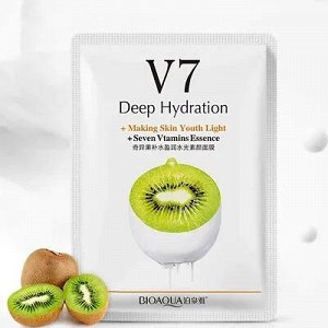 Bioaqua V7 Kiwi Moisturizing Skin-frendly Essence Mask Тканевая маска с экстрактом киви