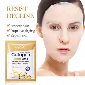 Sadoer Collagen Anti-Aging Mask Антивозрастная маска-салфетка для лица с колагеном