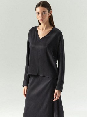 Блузка c V-образным вырезом из тенсела, B2964/niko