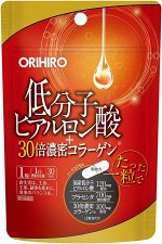 ORIHIRO Низкомолекулярная Гиалуроновая кислота + Плотный коллаген, 30 капсул