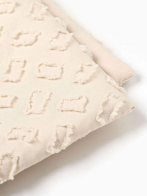 Покрывало LoveLife Tufting: Квадрат цв.бежевый, 150*220±5см, микрофайбер, 100% п/э