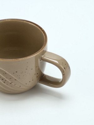 Чайная пара Dolce Ceramo. «Песчаный берег», 2 предмета: кружка 200 мл, блюдце d=10 см