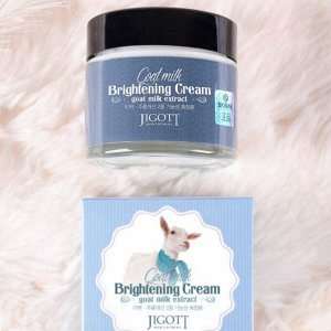 Jigott Крем для лица осветляющий с экстрактом козьего молока / Goat Milk Whitening cream, 70 мл