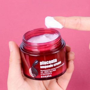 Jigott Крем для лица омолаживающий с экстрактом плаценты / Zenzia Placenta Ampoule Cream, 70 мл