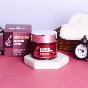 Jigott Крем для лица омолаживающий с экстрактом плаценты / Zenzia Placenta Ampoule Cream, 70 мл