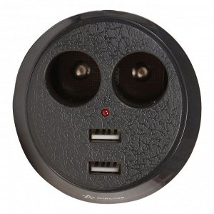 Разветвитель прикуривателя Airline 12/24В, 2 гнезда, 1xUSB (5В, 2.1А), 1xUSB (5В, 1А), 60Вт, кабель 60см, черный, арт. ASP-2U-16