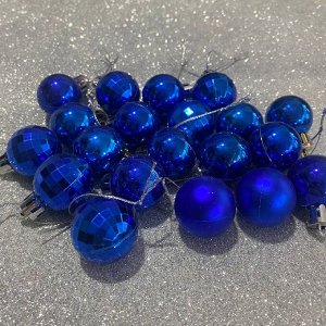 Новогодние шарики, 2.5см, 10шт