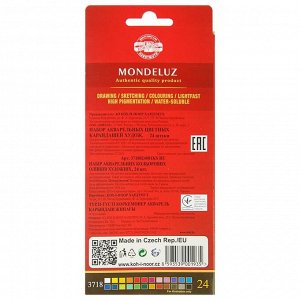 Карандаши акварельные набор 24 цвета,  Mondeluz 3718