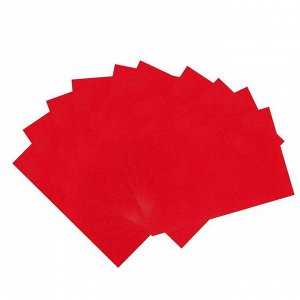 Фетр клеевой жёсткий "Красный" 1 мм (набор 10 листов) формат А4