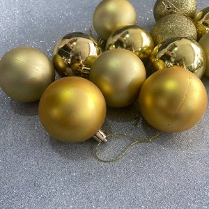 Новогодние шарики, 5.5см, 5шт