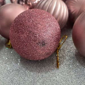 Новогодние шарики, 5.5см, 5шт