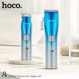 Набор Профессиональная Машинка для стрижки волос, бороды и усов HOCO DAR26 аккумуляторный, LED дисплей