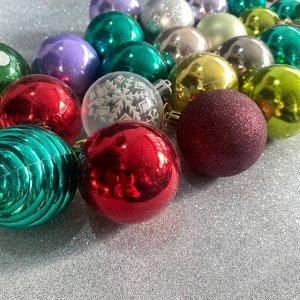 Новогодние шарики, 5.5см, 5шт