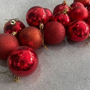 Новогодние шарики, 5.5см, 5шт