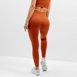 Леггинсы спортивные MINAKU: SPORTY; цвет коричневый р-р
