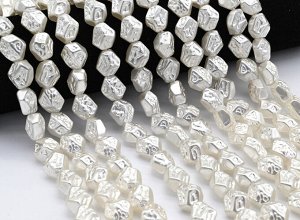 Бусины из майорки форма 13*14мм цв.белый, 40см, 28 бусин