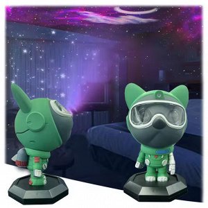 Проектор звездного неба Dog Astronaut Star Projector Пес космонавт, ночник детский для сна, настольный светильник, светодиодный, лазерный режим, несколько проекций, пульт управления