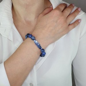 Браслет с природной бусиной Дзи