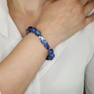 Браслет с природной бусиной Дзи