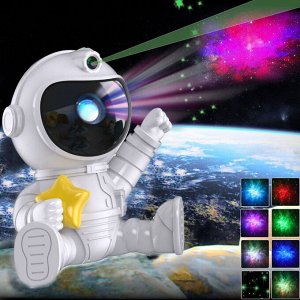 Проектор звездного неба Goodly Starry Sky Projector Космонавт, ночник детский для сна, настольный светильник, светодиодный, лазерный режим, несколько проекций, пульт управления