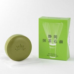SHIZUOKA Matcha Soap - мыло из чая-маття с пенной сеточкой
