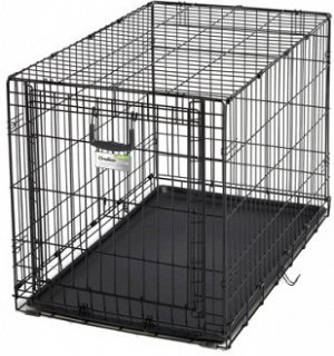 Клетка MidWest Ovation для собак 95х59х64h см, с торцевой вертикально-откидной дверью, черная