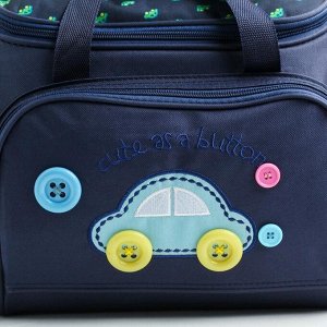 Набор сумок для вещей малыша, 2 шт., с ковриком для пеленания и термосумкой для бутылочки, цвет синий