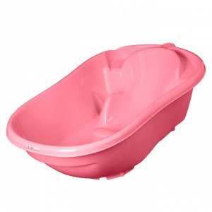 Ванна детская для купания со встроенной горкой,цвет розовый