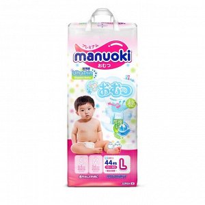 Подгузники Manuoki Ultrathin L 12+ кг 44 шт.