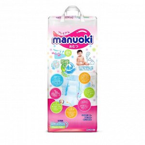 Подгузники Manuoki Ultrathin L (12+ кг), 44 шт