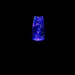 Светильник ночник Лава "Голубая ракета", 19 см (от бат. 3хLR44)