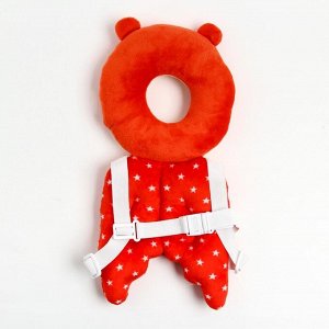 Рюкзачок-подушка для безопасности малыша «Мишка», цвет красный