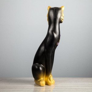 Копилка "Кошка Сиамская", стразы, чёрно-золотая, 43 см