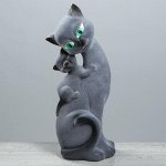 Копилка &quot;Кошка Саманта-мама&quot;, покрытие флок, серая, 48 см