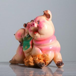 Копилка "Свинка мама", глянец, разноцветная, 27 см