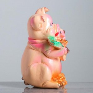 Копилка "Свинка Мама", глянец, розовый цвет, 29 см