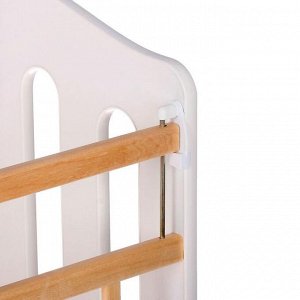 Детская кроватка «Чудо» на колёсах или качалке, цвет белый/берёза