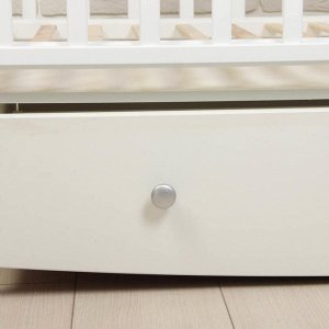 Детская кроватка «Берёзка»с универсальным маятником и ящиком, цвет белый