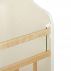 Детская кроватка «Морозко. Бабочки» с ростомером, на маятнике, с ящиком, цвет белый/берёза