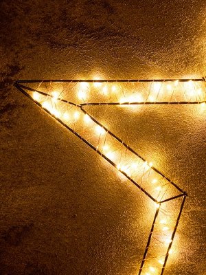 Фигура подвесная световая FROSTY «Звездочка», 57x57х2, 200 LED, 220V, свечение тёплое белое