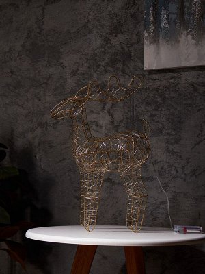 Фигура световая «Олененок», 49x27х9 см, 30 LED, батарейки ААх3 (не в компл.), свечение тёплое белое