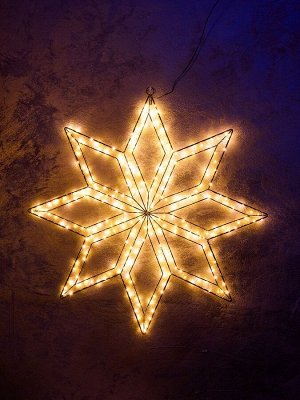 Фигура подвесная световая FROSTY «Снежинка», 74x74х2, 300 LED, 220V, свечение тёплое белое