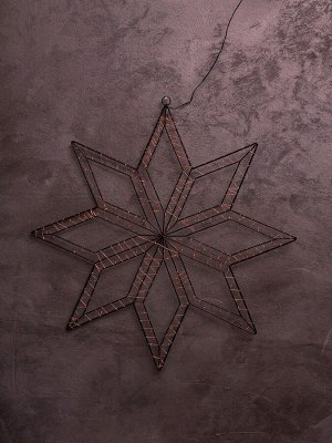 Фигура подвесная световая FROSTY «Снежинка», 74x74х2, 300 LED, 220V, свечение тёплое белое