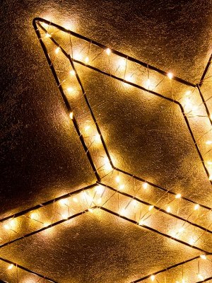 Фигура подвесная световая FROSTY «Снежинка», 74x74х2, 300 LED, 220V, свечение тёплое белое