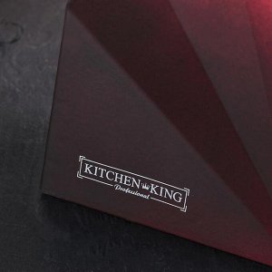 Набор кухонных ножей «Витраж», 5 предметов, цвет красный