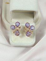 Серьги &quot;Сияние аметиста&quot; (В8)