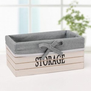 Корзина для хранения Доляна Storage, 20x11,5x9 см, цвет белый