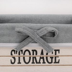 Короб для хранения Доляна Storage, 28?19,5?11 см, цвет белый