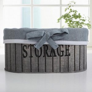 Корзина для хранения Доляна Storage, 19?11?9,5 см, дерево, цвет серый