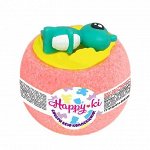 Шипучая соль для ванн Чаша с пеной и игрушкой &quot;Happyki&quot;, 130г